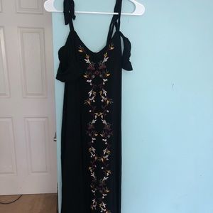 Black floral maxi dress